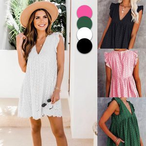 Løst sommerkjole i blonde | BELLACHIC