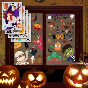 Halloween vinduesklistermærker (10 ark med klistermærker i sæt) | SPOOKCLINGS